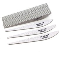 20/50Pcs Curved Nail File Professional 100/180 Grit Gray Sandpaper Nails File Strip For Woodworking Carving Craft DIY Hand Tools