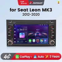 Radio samochodowe Junsun 7 cali do Seat Leon MK3 5F 2012 2013 2014 - 2020, bezprzewodowy CarPlay, Android Auto, GPS Navi, Stereo, SWC, BT, FM, AM, RDS, DSP, 2Din, Mirror Link, odtwarzacz