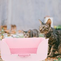 Large Rabbit Litter Box ABS Splash Proof Detachable Design Small Pet Toilet Bunny Guinea Pig Hamster Potty Trainer Cat Training