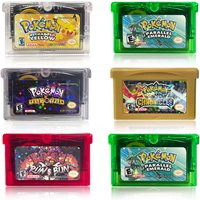USA RTC Flash Pokemon recharged yellow Run & Bun unbound PARALLEL MERALD GS CHRONICLES Emerald Legacy Cartridge Rom Hack for gba
