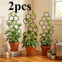 2Pcs Honeycomb Plant Climbing Trellis Potted Vine Flower Support Space Saving Indoor Outdoor Gardening