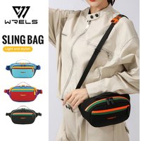 WRELS Waterproof Sports Waist Bag Men Women Lightweight Travel Hanging Purse Large Capacity Chest Bag Outdoor Hiking Fanny Pack