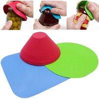 1PC Rubber Can Opener Pad Reusable Bottle Opening Booster Anti-slip Easy-to-Use Gripper for Elderly Children Kitchen Gadgets