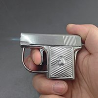 Creative Pistol Shaped Torch Lighter Metal Windproof Jet Flame Butane Lighter cool Men's Gift smoking accessories Practical Tool