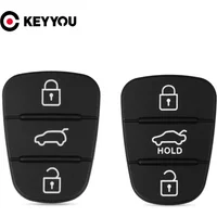 KEYYOU 3 Buttons Remote Car Key Shell Buttons Rubber Pad For Hyundai I20 I30 IX35 Avante Fit Kia K2 K5 Sportage Fob Case Cover