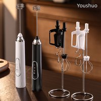Milk Frother Wand Coffee Frother Handheld Foam Maker For Latte Rechargeable Electric Milk Frother Handheld Drink Mixer Gift Idea