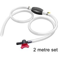 2M PVC Handy Manual Gas Oil Pump Car Fuel Pump Hand Straw Pump Durable For Liquid Gasoline Tuning Fuel Gasoline Diesel Pump
