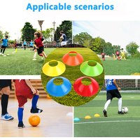 10pcs Cone Set Small round logo plate Football Training obstacle sign For Kid obstacle Avoiding Sport Training Accessories