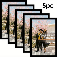 1PC A4 Black Wooden Photo Frames for Wall 21x30CM Dual-Purpose Display Hanging Picture Frames Commemorative Gift