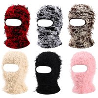 AliExpress NONE Full Face Cover Ski Mask Hat Balaclava Distressed Knitted Beanie Camouflage Men Hat Women Winter Warm Windproof Bicycle Neck Hat