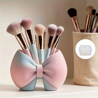 A model with3DSilicone mold with bow design。Very suitable for making epoxy resin crafts,Makeup brush holder、Storage tank,Flower