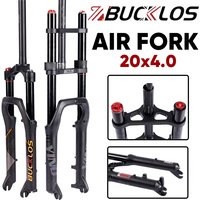 BUCKLOS 20x4.0 Ebike Suspension Fork Dual Crown 9*135mm 20inch Air Fork Disc Brake Front Fork for Mountain Beach Snow Bike