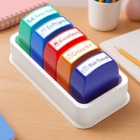 Five sets of color French teacher's comment seals and automatic ink discharge seals It is applicable to the hierarchical incenti