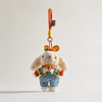 Cute Plush Bunny Keychain Ladies Cartoon Key Pendant Princess Handbags Pendant Girls Ornaments Rabbit Plush Toy Doll Christmas