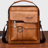 2024 New Luxury Brand Men Crossbody Bag Leather Shoulder Bag For Men Handbags Brown Business Large Capacity Messenger Side Bags