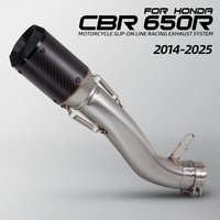 For Honda CBR650 CBR650R CB650R CBR650F CB650F 2014-2026 Motorcycle exhaust Slip on Line muffler street bike escape mid pipe