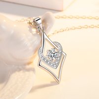 925 Sterling Silver Necklace Zircom for Women 18k Gold Plated Jewelry Pendant Birthday Party Gift Jewelry Gift New N47