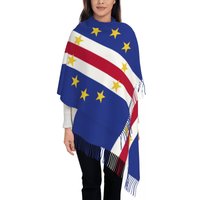 Cape Verde Flag Women's Pashmina Shawl Wraps Fringe Scarf Long Large Scarf