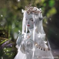JOYBJD 1/4 Nimun Fullset A BJD Doll Half Sleep Elf Ear Pure White As Snow Butterfly Fairy Resin Gift Ball Jointed Doll