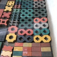 Colorful Concrete Paver Mold Plastic DIY Hollow Brick Mould Cement Paving Stone Maker Reusable Floor Tile Form for Garden Path