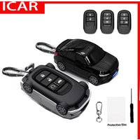 ICAR for Honda CRV XRV integra 11th Civic Car Styling for Honda 2022 2023 Civic Remote Smart Car Key Case Cover Fob Holder Chain
