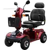 Airo Adjustable Seat Solid Tire Mobility Folding Handicapped Electric Scooter Extra Range Lead Acid