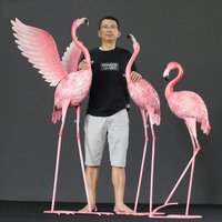 Gardening Large Flamingo Statues, Iron Art, Creative Outdoor Garden, Holiday Cottage, Country House Ornaments, Customized