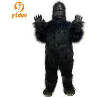 Adult King Kong Cosplay Costume Gorilla Mascot Plush Cartoon Doll Clothing Animal Carnival Party Advertising Performance Outfit