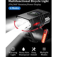 AliExpress TouCloud Bicycle Light 2T6 LED Front USB Rechargeable MTB Mountain Bicycle Lamp Bike Headlight Flashlight Cycling Accessories Taillight