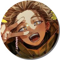 Academia H-Hawks Round Snap-in Brooches Rock Band Lapel Pins Badges Fan Collection Accessories Jewelry Handmade Gifts