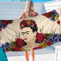 F-Frida K-Kahlo Art Microfiber Beach Towel Absorbent Quick Dry Soft Yoga Swimming Resort Mountain Climbing Towel