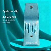 4Pcs High-Quality Eyebrow Tweezer Colorful Hair Beauty Fine Hairs Puller Stainless Steel Slanted Brow Clips Removal Makeup Tools