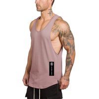 Brand Gym Sport Clothing Cotton Singlets Bodybuilding Stringer Tank Tops Mens Fitness Shirt Muscle Guys Sleeveless Running Vests