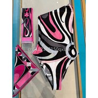 Classic Design Women's Headband Swimsuits with Letter Signature Logo Designer Brand Lady Sexy Scarf Swimsuits Beachwear