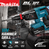 Makita Battery 18V For DHR242 Cordless Rotary Hammer SDS Plus 24mm 3-Mode Impact Drill Professional Tool For Concrete Drilling