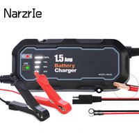 12V 1500mA Automatic Smart Motorcycle Battery Charger Maintainer for Car/RV/ATV/Boat Automatic Battery Trickle Charger with LED