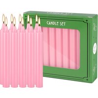 20 Pieces of 4英寸 Pink Wax, Drip-Free, Smoke-Free, Fragrance-Free, Home Dinner Candles, Hand-Pulled, High-Quality, Suitable for Church, Family, Wedding, Party, Seasonal Celebrations, Emergency