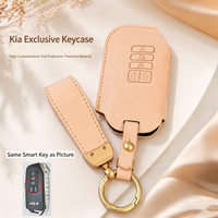 For Kia Genuine Leather Key Case 9 Keys Telluride Sorento Sportage K5 Seltos Niro Soul Ceed 1:1 Mold Luxury Simple Gift