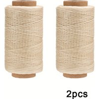 2 pcs Waxed Thread Leather Sewing Waxed Thread for Shoes Repairing Bookbinding Leather Craft DIY