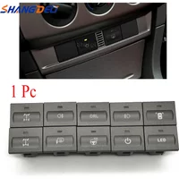 Car Red LED DRL Light Packing Radar Power On Off Camera Mirror Switch Button For Ford Focus 2 Mk2 2009 2010 2011 Accessories
