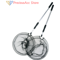 1.5M/1.7M Fishing Net Aluminum Alloy Telescopic Rubber Handle Foldable Sea Mesh Pole Fishing Net For Carp Fly Fishing
