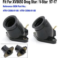 For Yamaha 650 Drag Star V-Star XVS650 XVS650A/AT 1997-2017 Intake Manifold Carburetor Boot Joint Adapter
