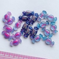 10pcs Mini Kawaii Resin Shining Candy Flat Back Cabochons Scrapbook Diy Party Hairpin Accessories Home Decoration Craft