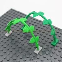 MOC Parts 16981 Plant Vine 16L with Leaves Flexible Rubber Timbo Enlighten Building Blocks Bricks Compatible Assembles Particles