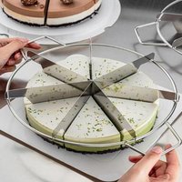 Stainless Steel Cake Cutter Slicer 4-10 Even Slices Pastry Portion Marker Pizza Pie Divider Kitchen Baking Tool