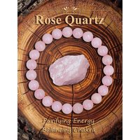Genuine Natural Rose Quartz Stone Bead Bracelet for Love Harmony Emotional Healing Positive Energy Spiritual Balance Inner Peace