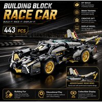 1:17-piece Building Racing Car DIY Car Model Racing Car Model Assembly Brick Toy Brick Toy for Assembling Gift for Children