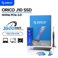 ORICO J10 M.2 NVMe SSD PCIe 3.0 Gen3 x4 NVMe SSD 3500Mbps M.2 M Key 2280mm Internal Solid State Drive 1TB with Cooling Vest