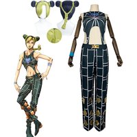 Jolyne Cujoh Cosplay Costume Wig Anime Jolyne Kujo Woman Christmas Halloween Party Clothing