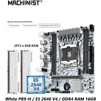MACHINIST White X99 Motherboard kit set Optiona Xeon E5 2640 V4 LGA 2011-3 CPU DDR4 2*8G=16GB RAM NVME/SATA M.2 PR9-H combo